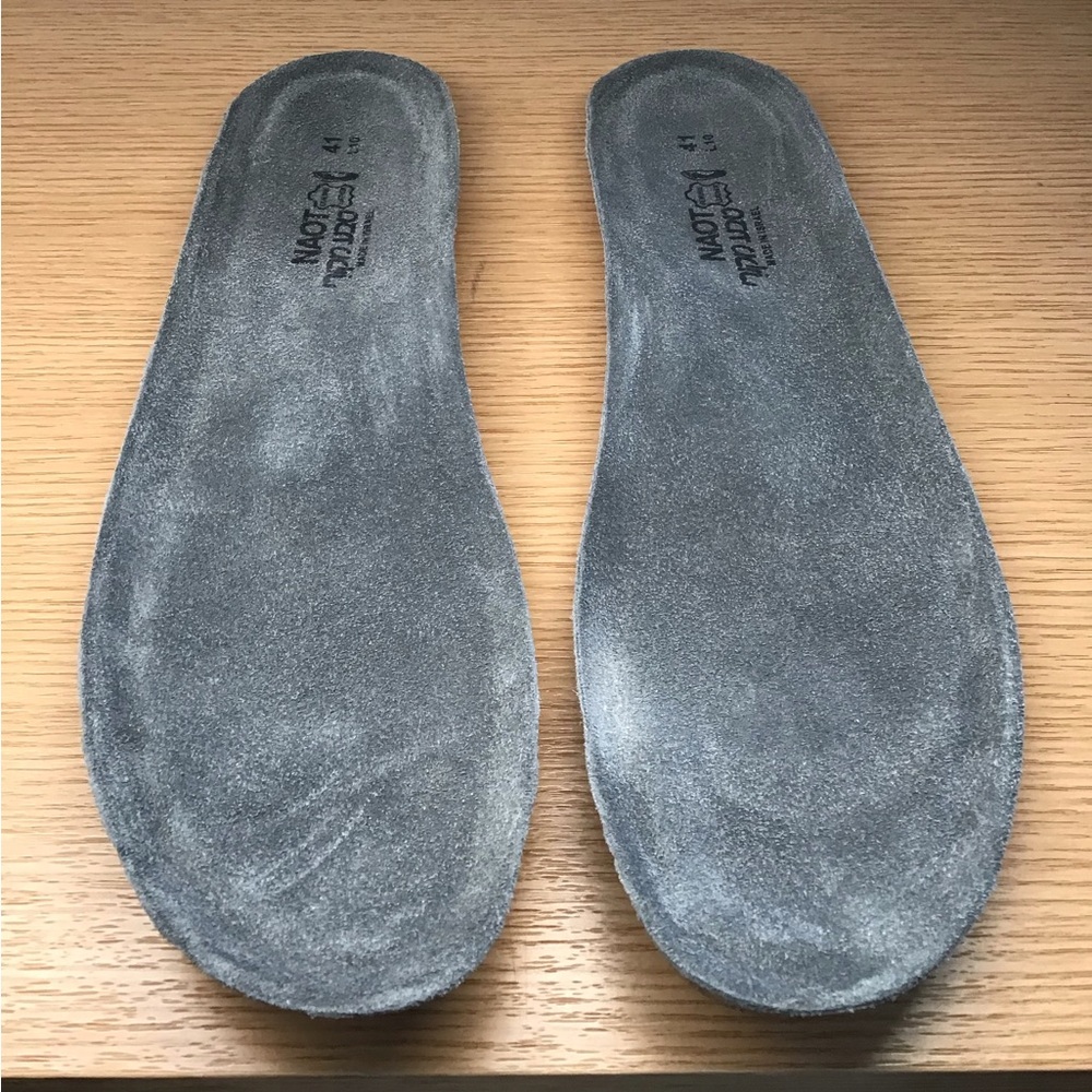 Naot replacement insoles size 41 Gray Suede Shoe Insoles